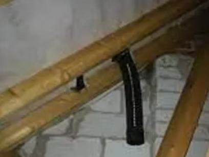 Improperly installed loft pipework discovered during survey