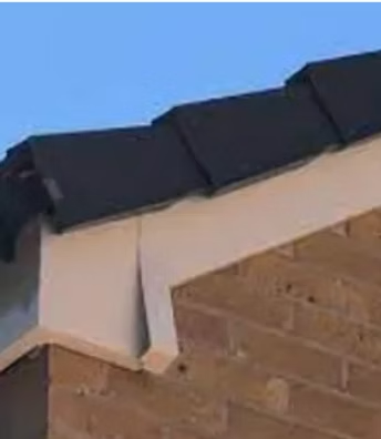 Roofline defect with poorly fitted soffit boards